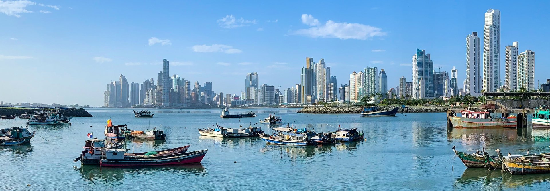 Panama City skyline along the waterfront