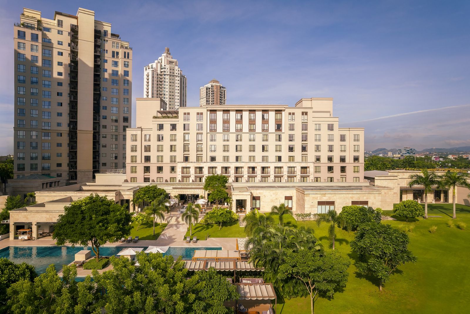 The Santa Maria hotel and resort grounds from above