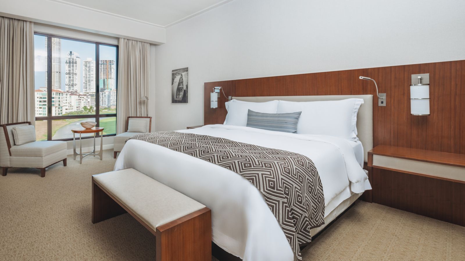 A refined suite at The Santa Maria hotel